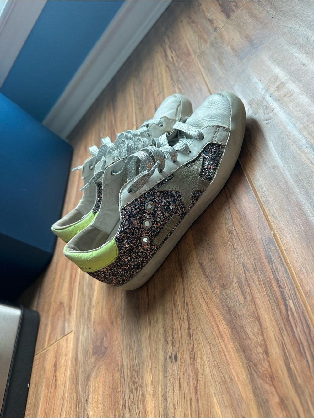 Golden goose superstar super star glitter sneakers